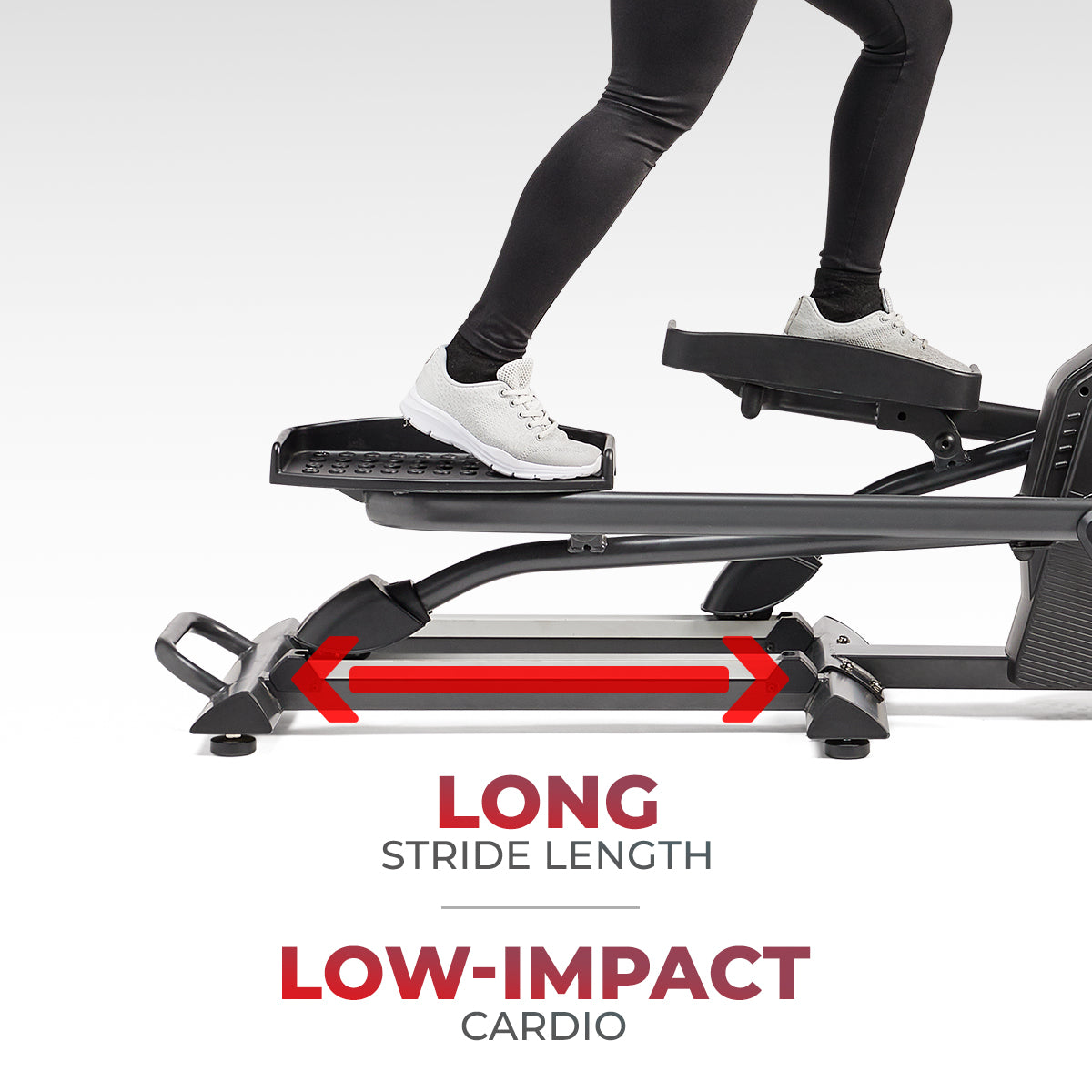 Smart Premium Extra Long Stride Length Programmable Electro-Magnetic Elliptical