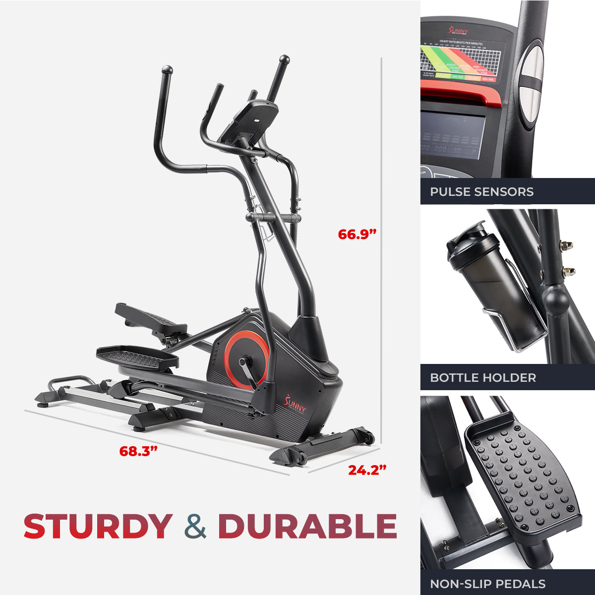 Smart Premium Extra Long Stride Length Programmable Electro-Magnetic Elliptical